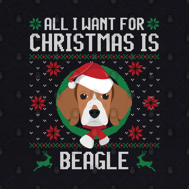 All I Want For Christmas Is Beagle Dog Funny Xmas Gift by salemstore